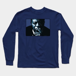 Louis Armstrong Jazz Genius in Blue Long Sleeve T-Shirt